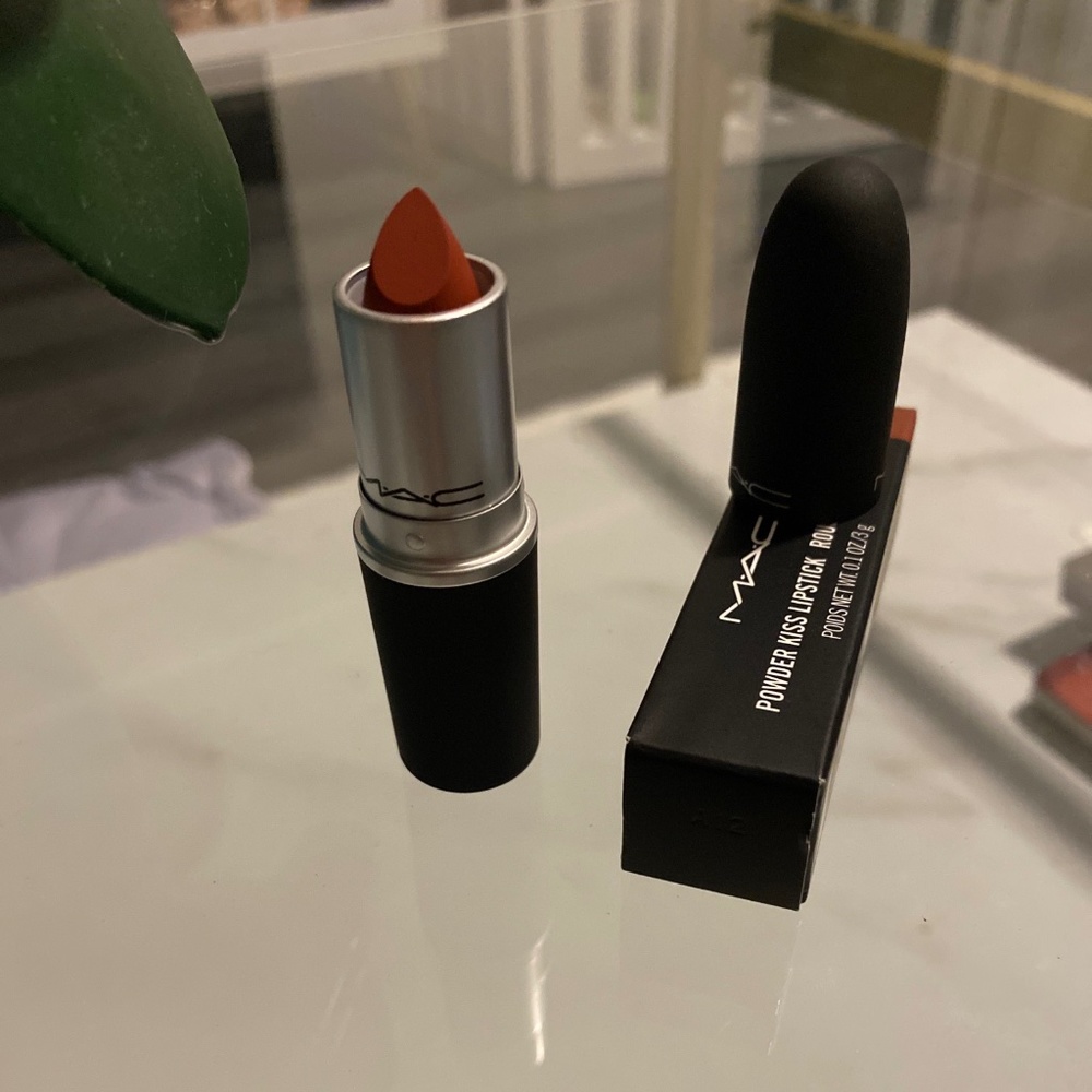 MAC Powder Kiss Lasting Lipstick #316 Devoted to Chili FULL Authentic New in Box